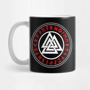 Triscalion White Red Runes Mug